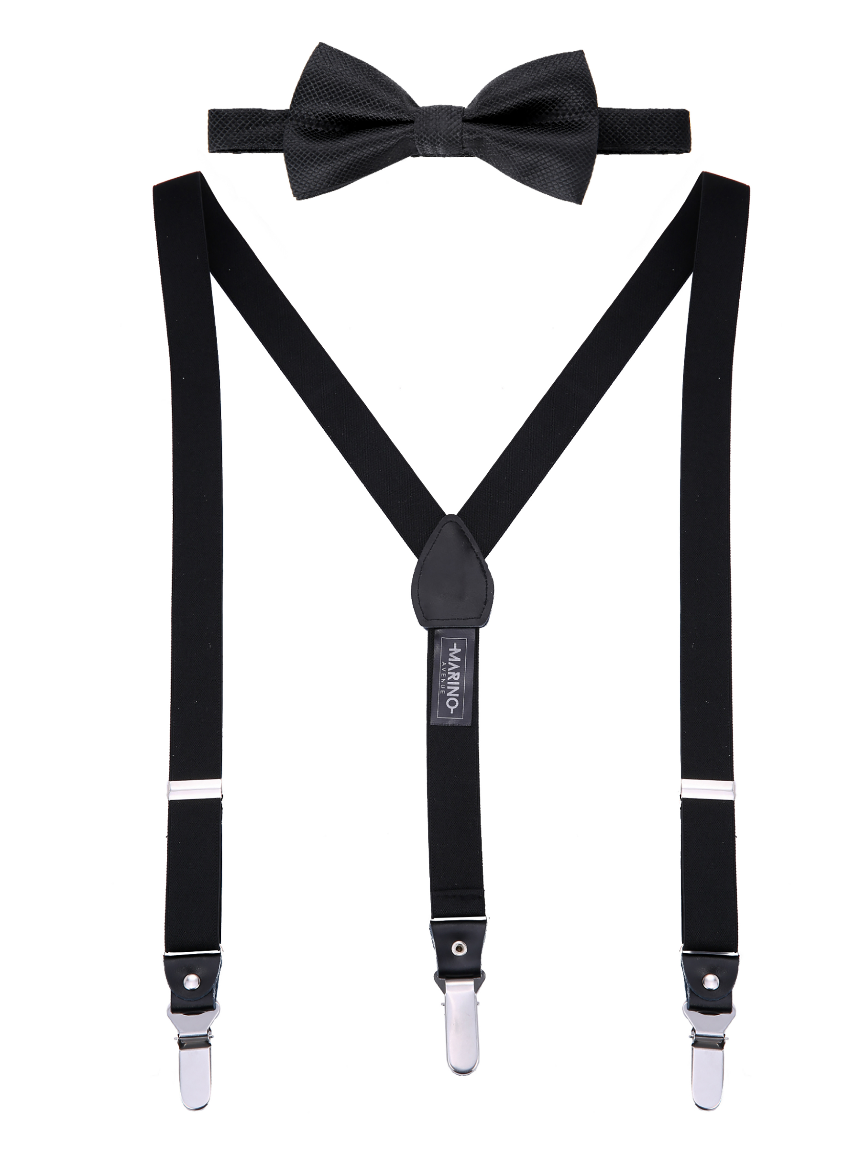 Men's  Elastic 1"" Kloope Suspenders Bow Tie