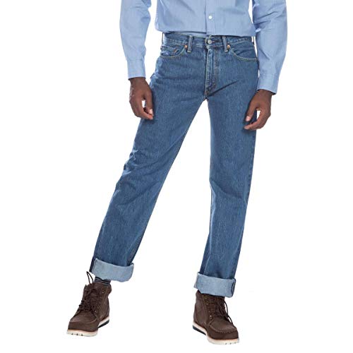 LEVI'S MEN'S 505 REGULAR FIT JEANS BIG & TALL 54X30 - DARK STONEWASH - New