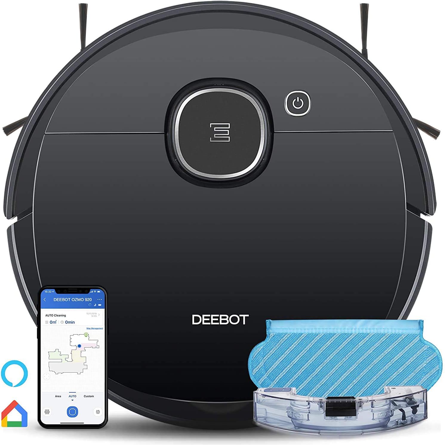 Deebot 2-in-1 Robot Vacuum & Mop with Laser Navigation (Refurbished) – Alexa Compatible