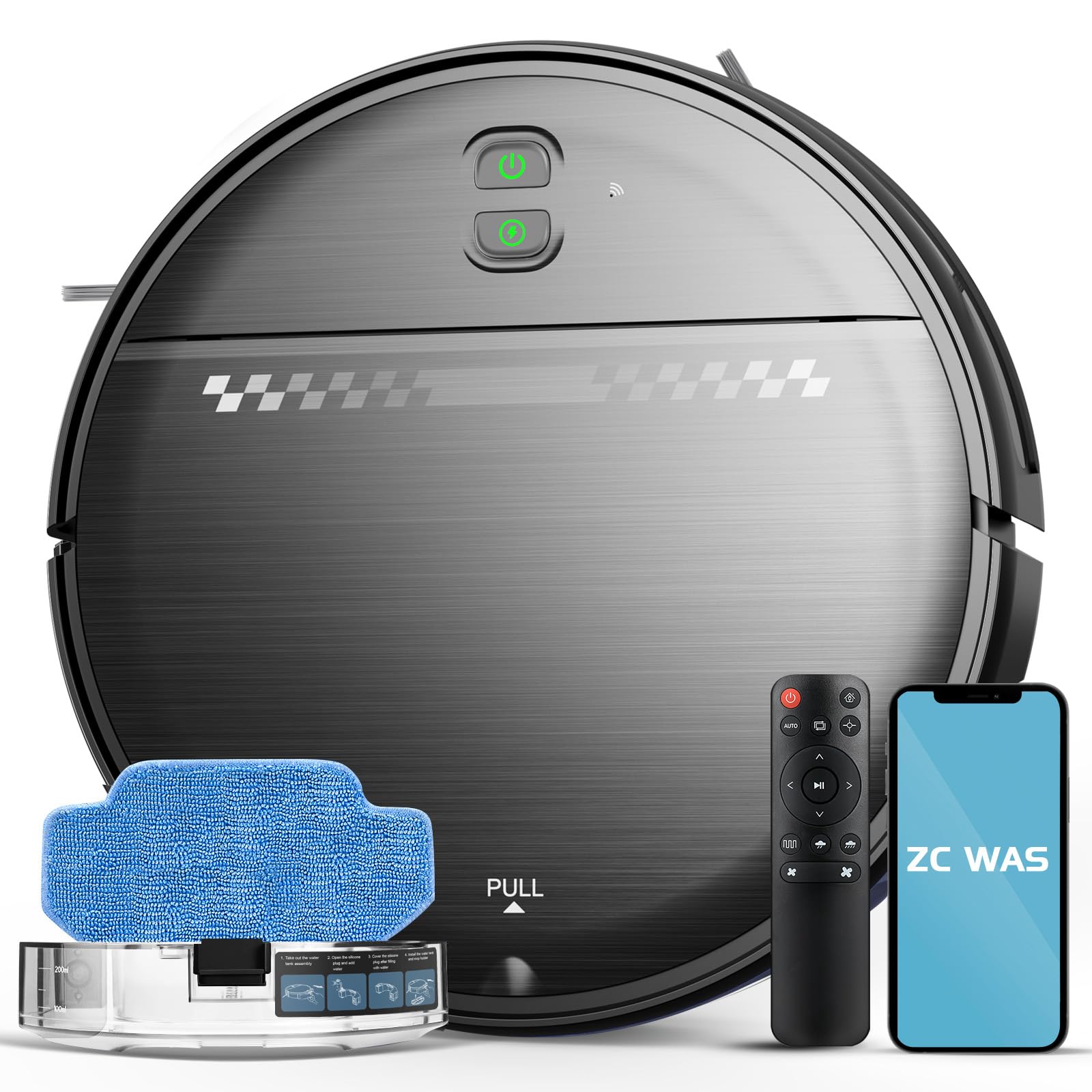 Smart Life Robot Vacuum And Mop Combo, 2 In 1 Robot Vacuum Cleaner Black