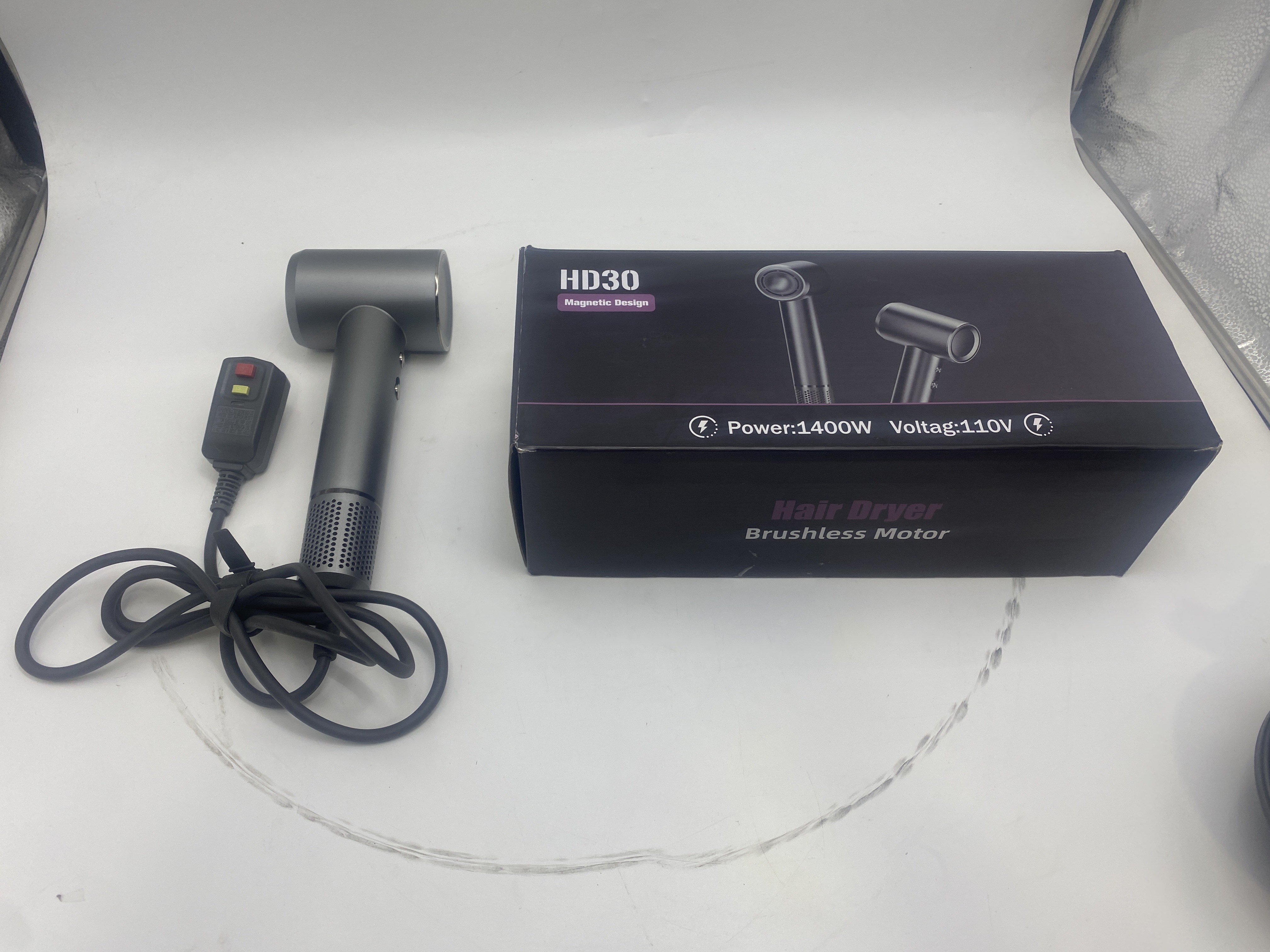 GENERIC HAIR DRYER BRUSHLESS MOTOR, POWER:1400W VOLTAGE:110V - BLACK