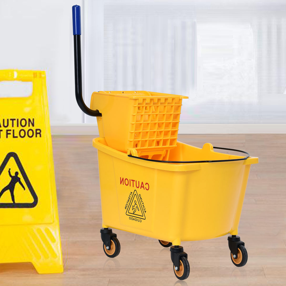 35 Quart Side Press Mop Wringer Bucket