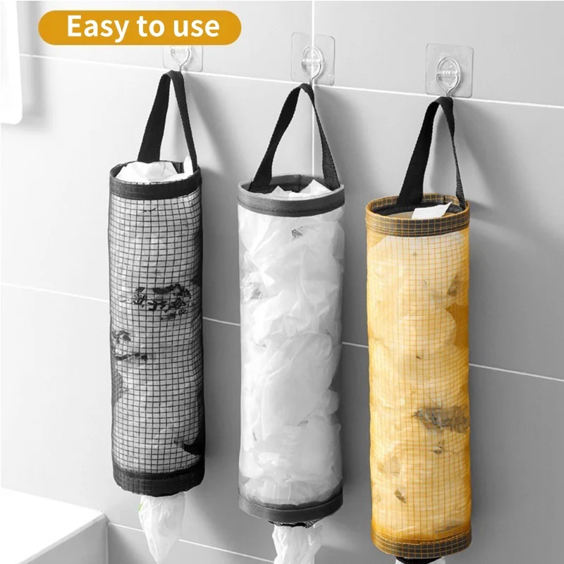 3-Pack Wall Mount Grocery Bag Holder & Dispenser