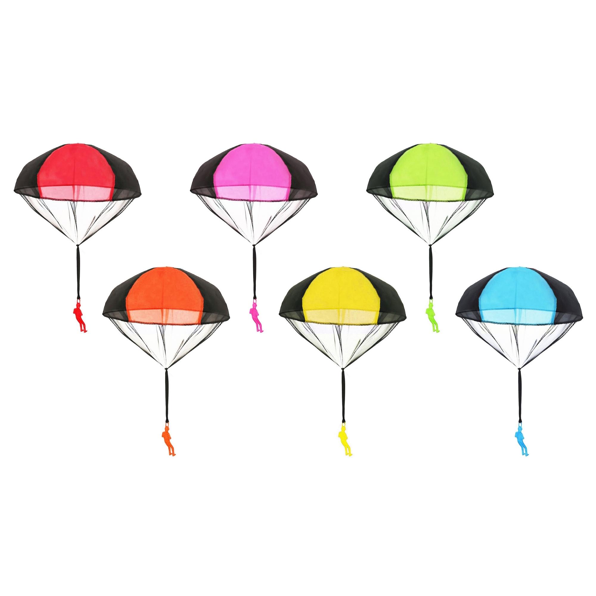4-Pack: Skydiver Parachute Toy