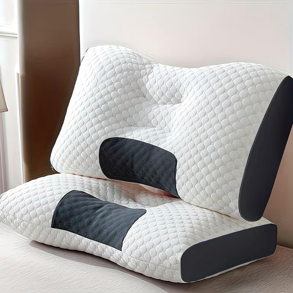 Bed Pillows, Massage Neck PillowMachine-Washable Covers for Ultimate Comfort, Deep Sleep