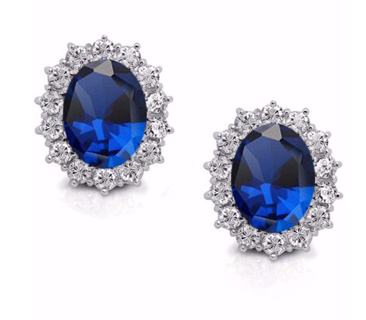 Synthetic Blue Crystal Earrings amp Necklace Set Synthetic Blue Crystal Earrings amp Necklace Set