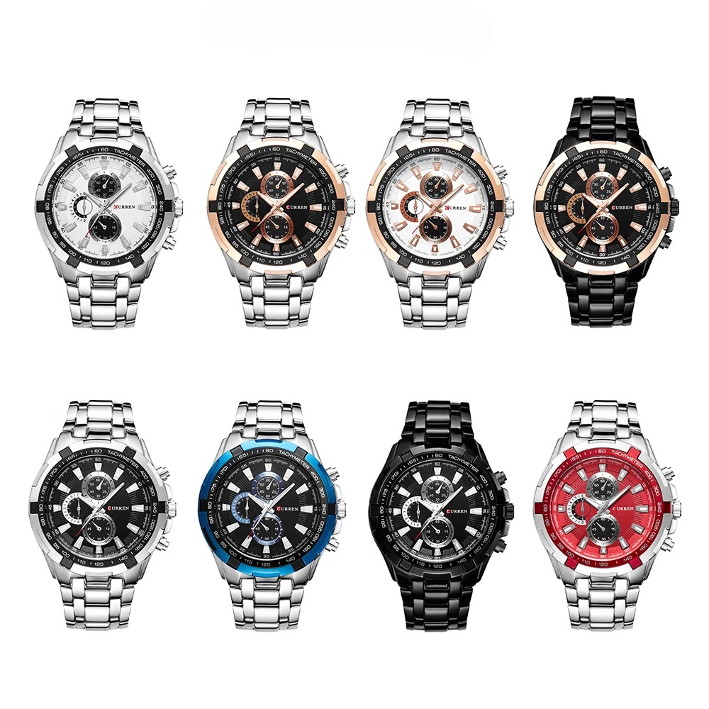 Curren Executive Stainless Steel Mens Quartz Watch - Waterproof