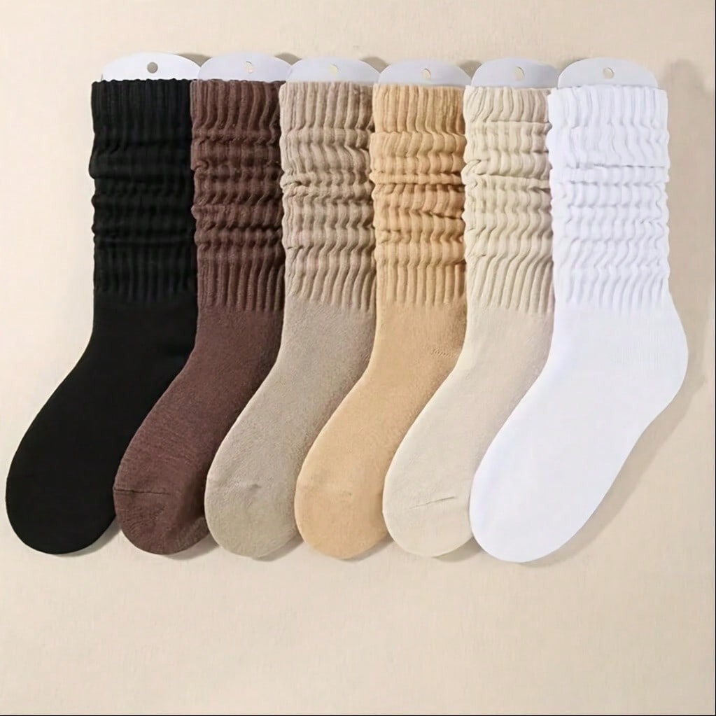 6 Pairs Womens Cozy Slouch Socks Perfect for Daily Wear