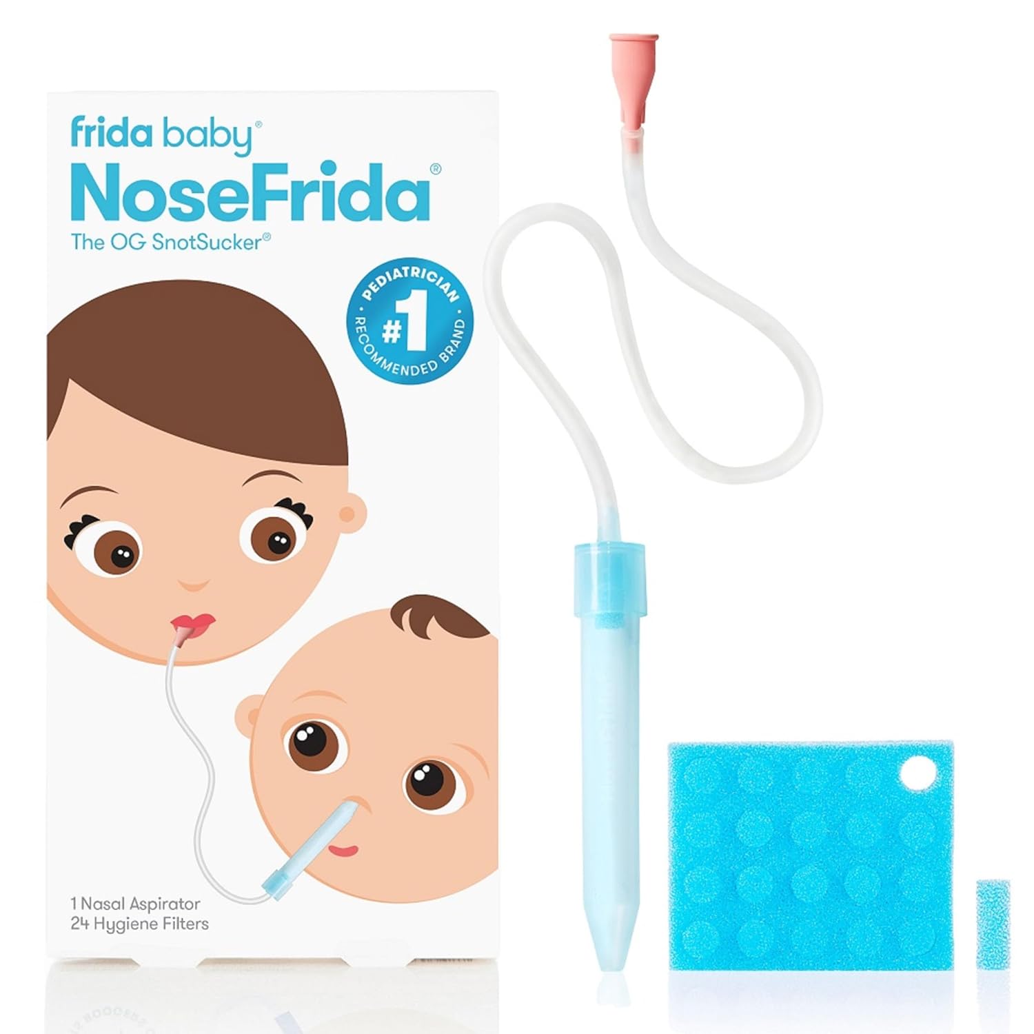 Frida Baby NoseFrida SnotSucker for Baby with 24 Extra Hygiene