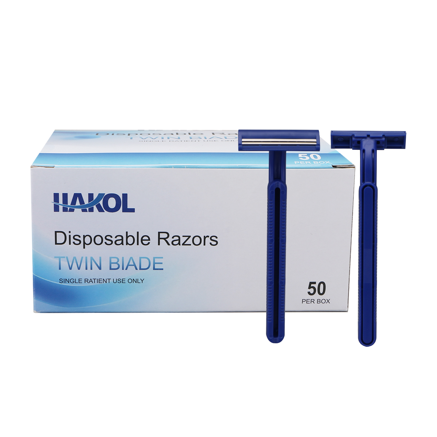 50 Pack Disposable Razors Shaving Razor Twin Blade