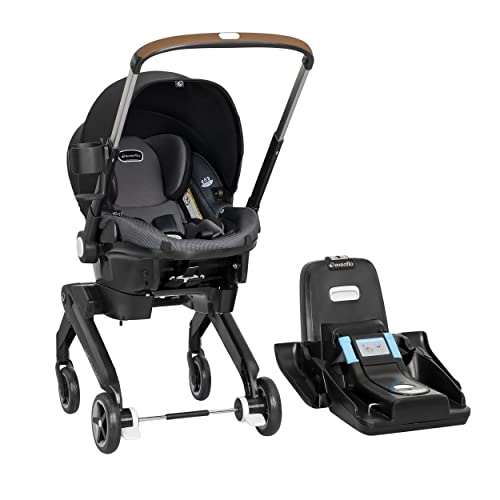 EVENFLO SHYFT DUALRIDE CARRYALL STORAGE INFANT SEAT STROLLER COMBO BOONE GRAY