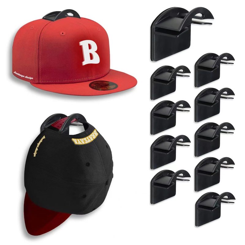 10 Pack Wall Hat Racks For Baseball Caps Adhesive Hooks Hat Organizer Hat Storage Rack - 2 Colors