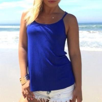 Comfy Casual Stylish Top with Criss-Cross Back Design