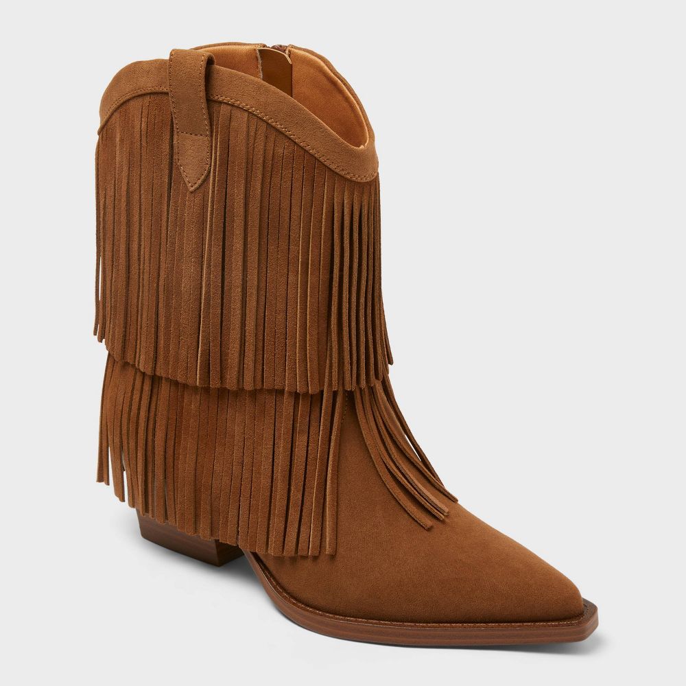 Women’s Austin Fringe Western Ankle Boots with Memory Foam Insole – Univers