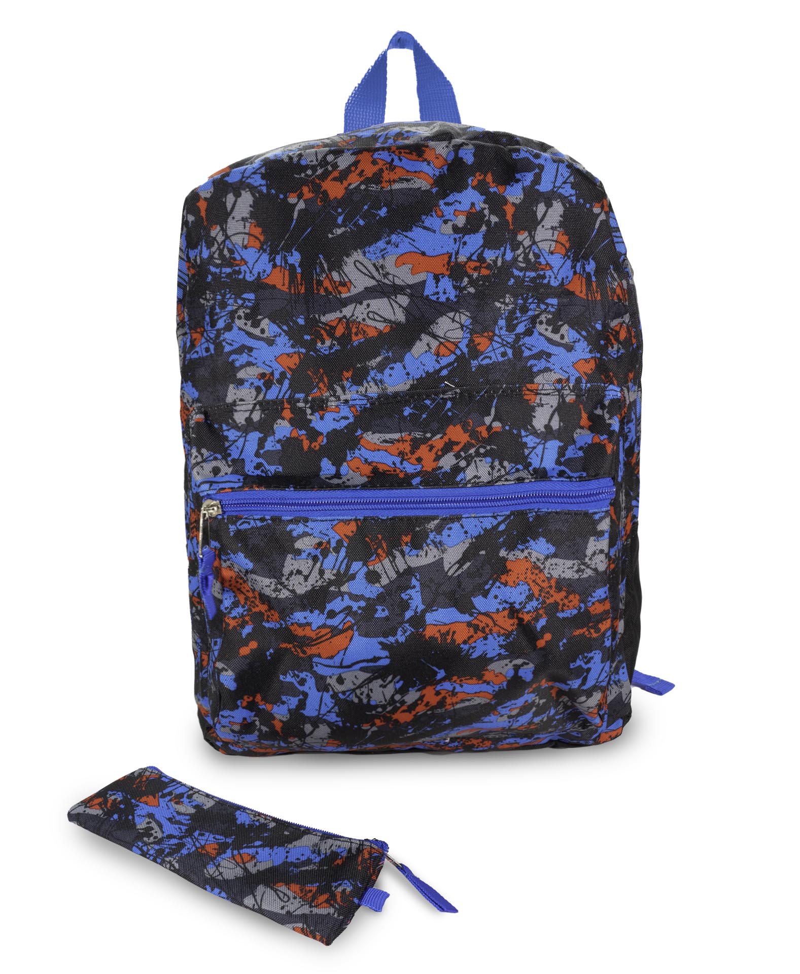 Blue Red Camo 16"" Backpack