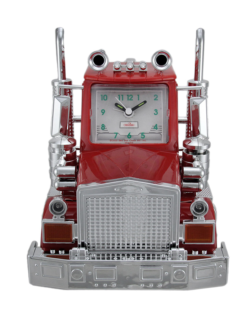 North American Big Rig Red Semi Truck Alarm Clock Alarm Clocks Tanga