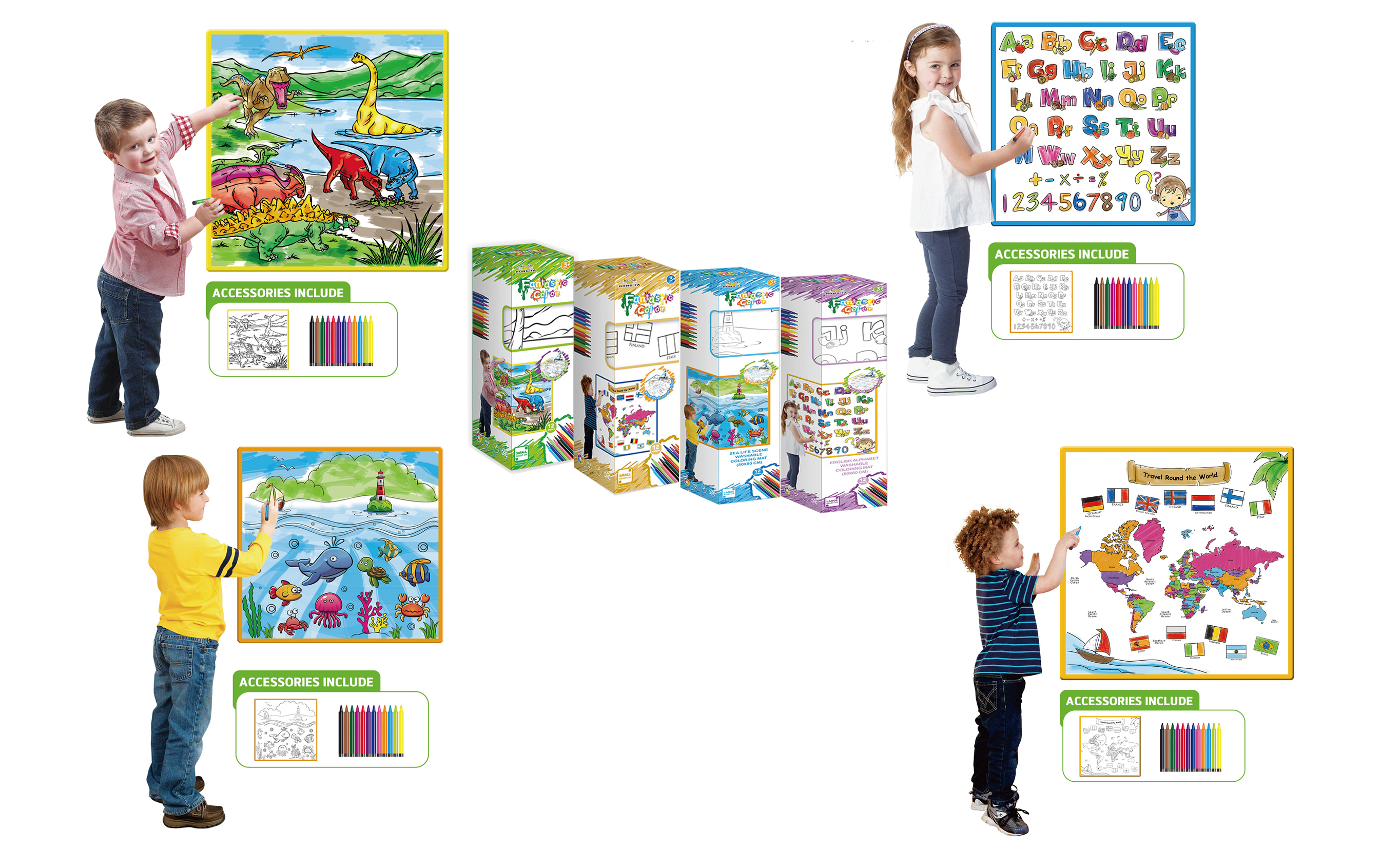 Zummy Washable Large Drawing and Doodle Mat For Kids | Free Shipping