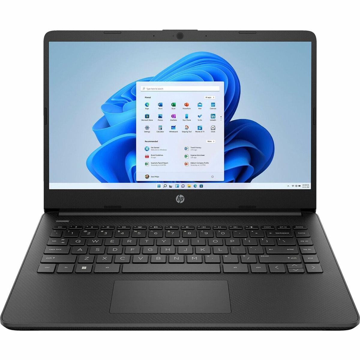 Refurbished HP 14-DQ 14" HD Laptop | Intel N150 | 4GB | 128GB | Windows 11 | Black