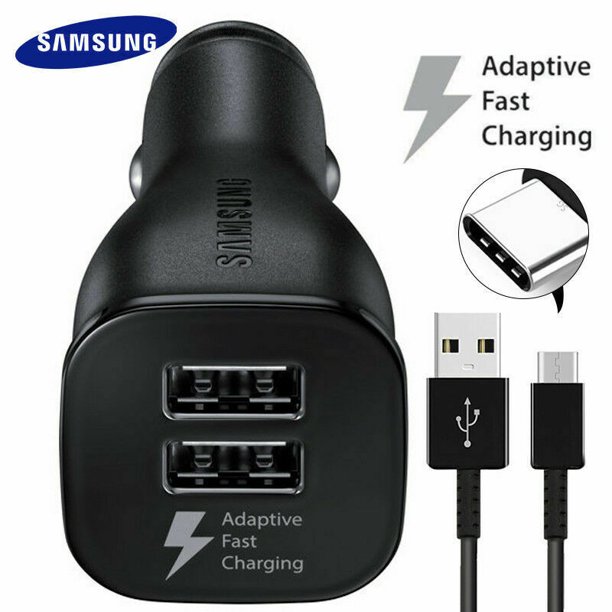 OEM Samsung Fast Charge Dual-Port Car Charger With Fast Charge Technology!