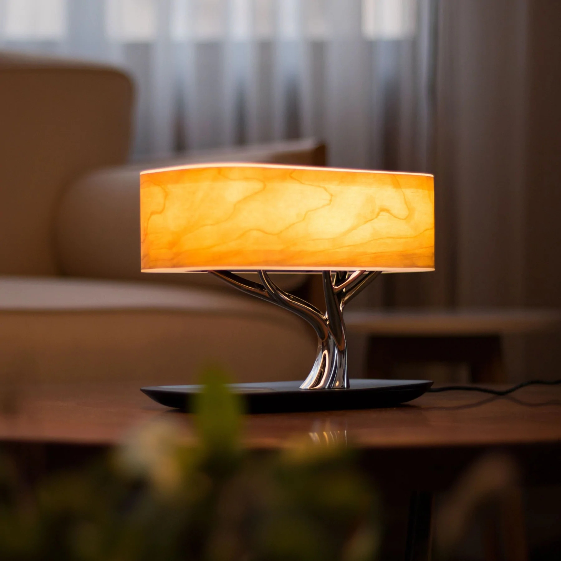 Tree Lamp with Qi Wireless Charger & Bluetooth Speaker