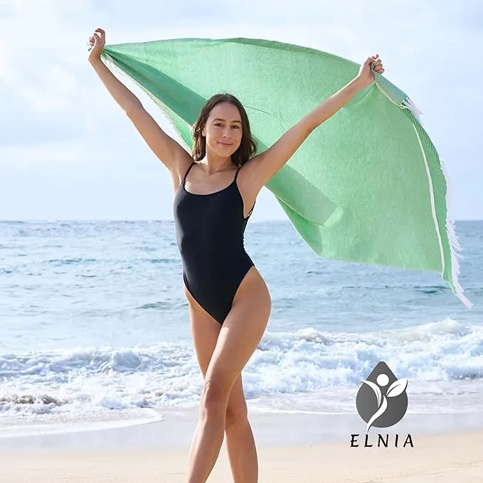 Turkish Beach Towel – 100% Cotton – 39 x 71 inches – Oversized