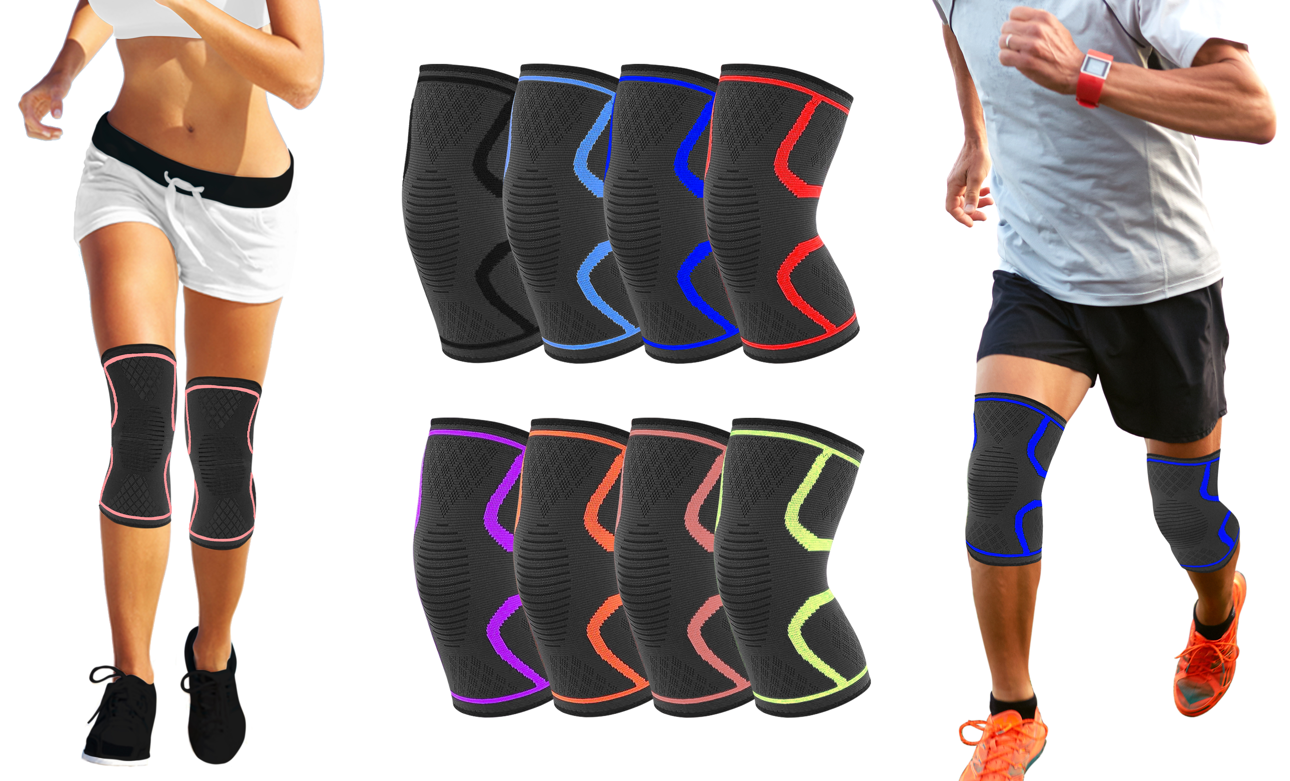 2-Pack DCF Knee Compression Sleeve Support