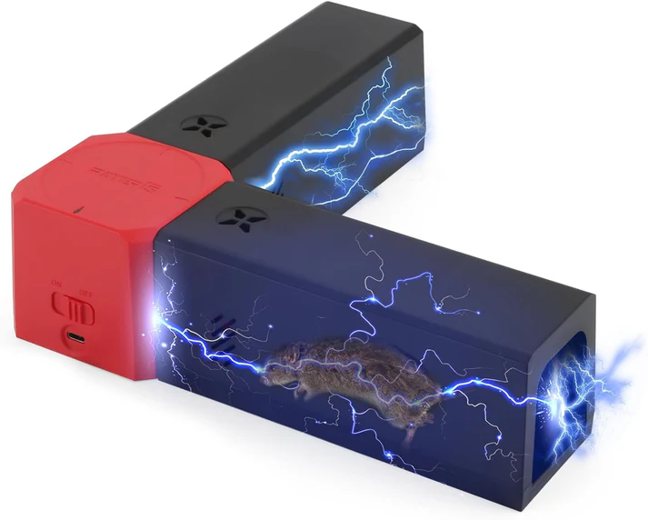 Rechargeable Electric Mouse Trap - Powerful Electronic Rat Trap Zapper for Indoor Use