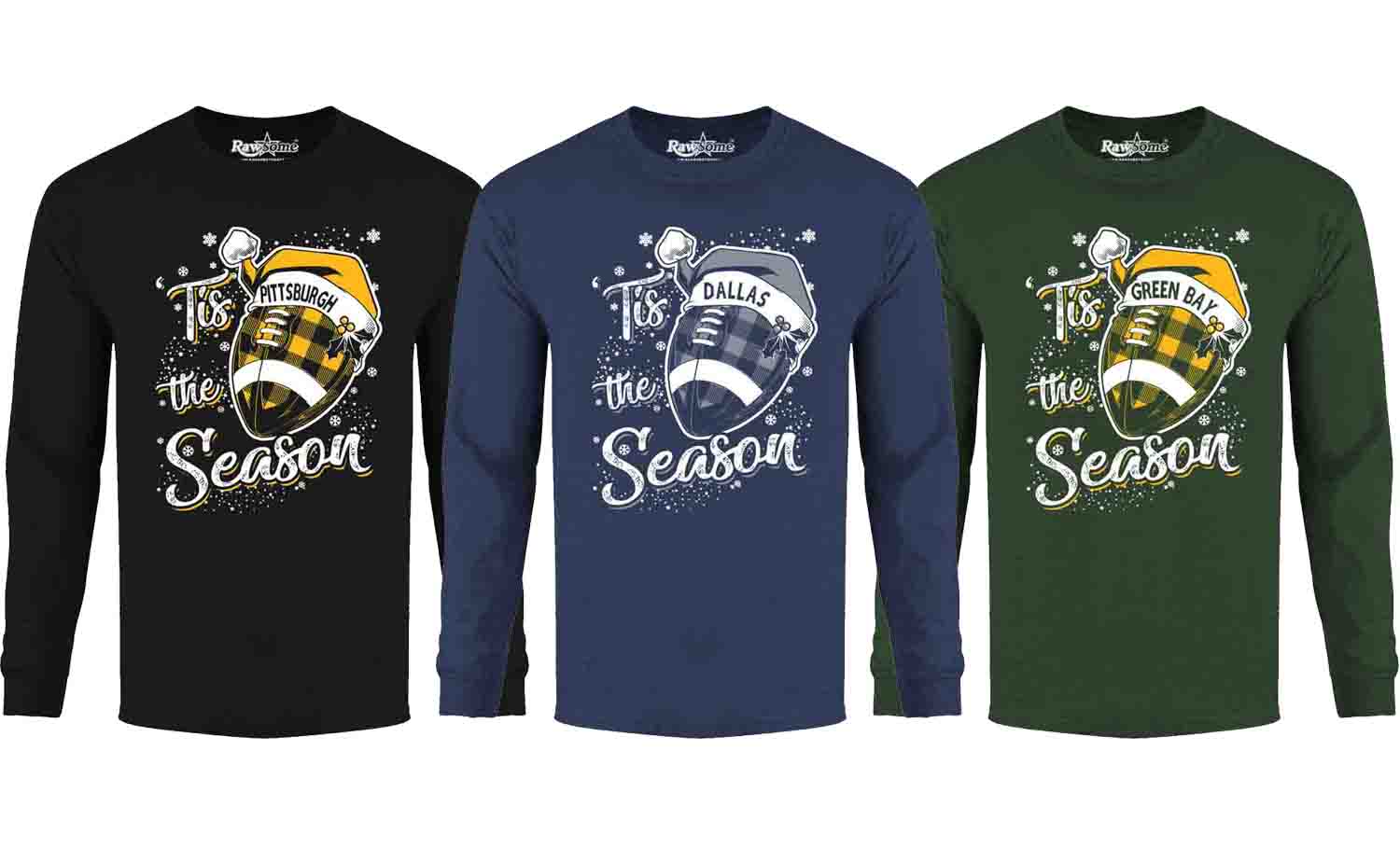 Men Tis The Season Football Long Sleeve Shirt