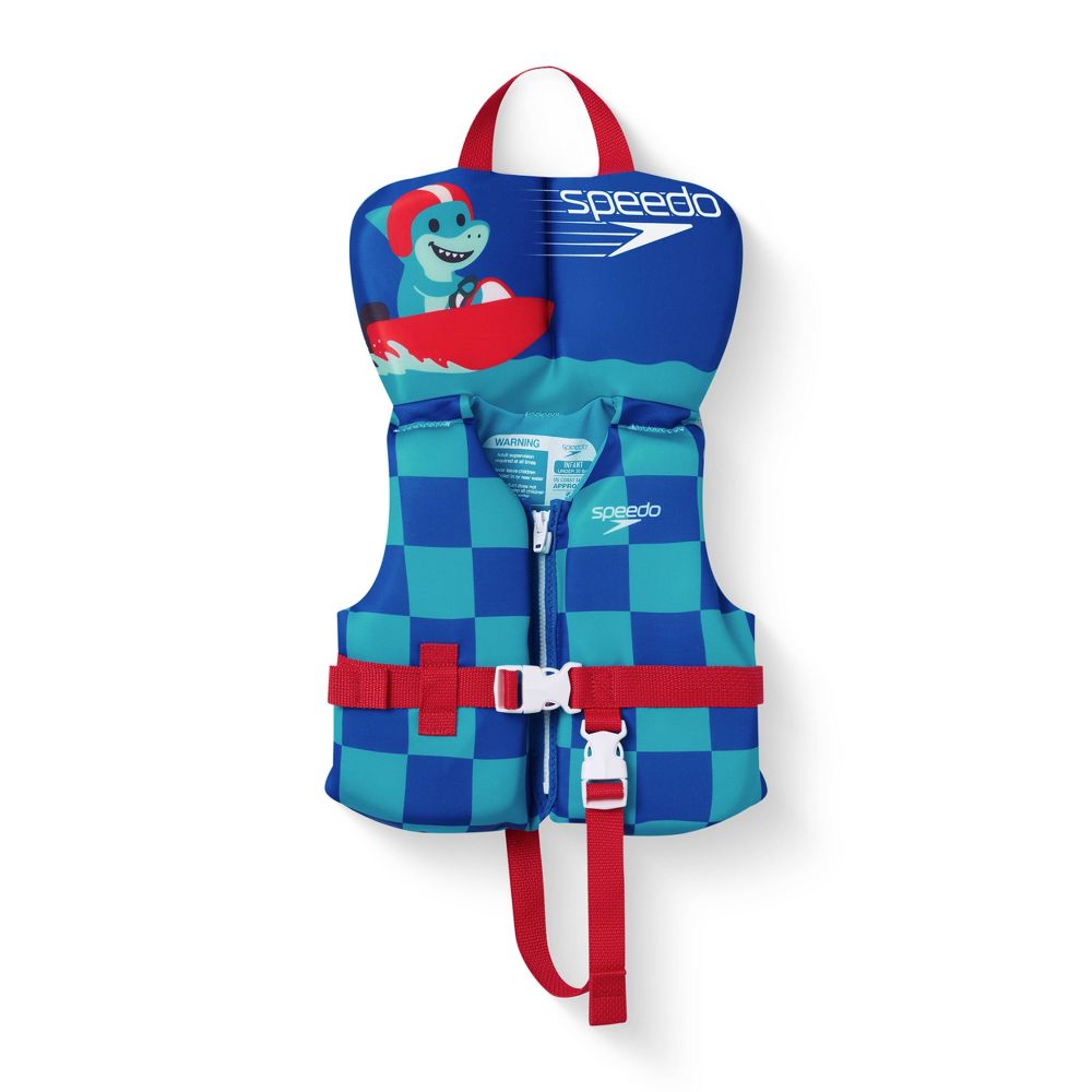 Speedo Shark Racer Kids' Spandex and Polyester Life Jacket Vest - Blue Yout