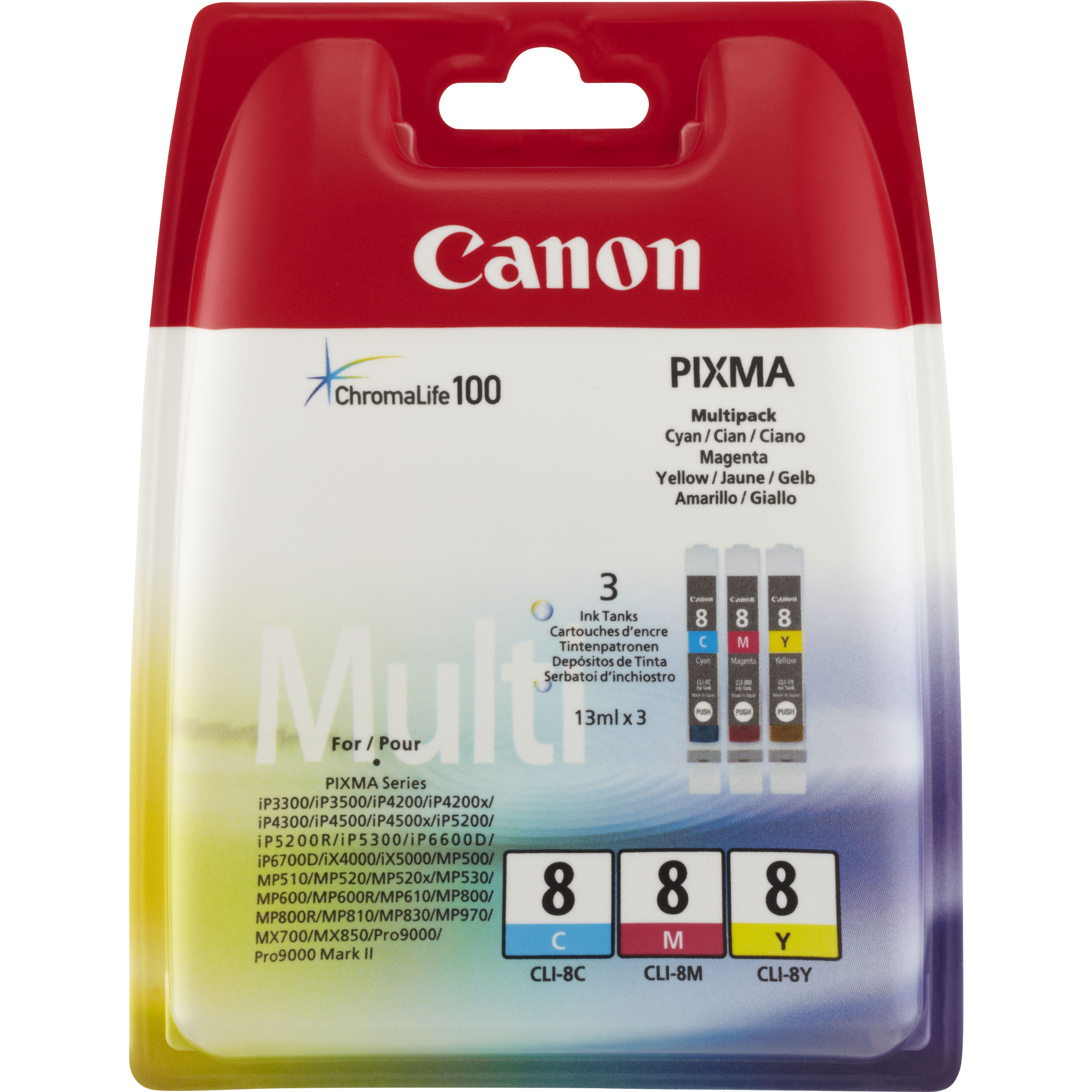 Canon-Ink-CLI-8 CMY Multi Pack-iP3300