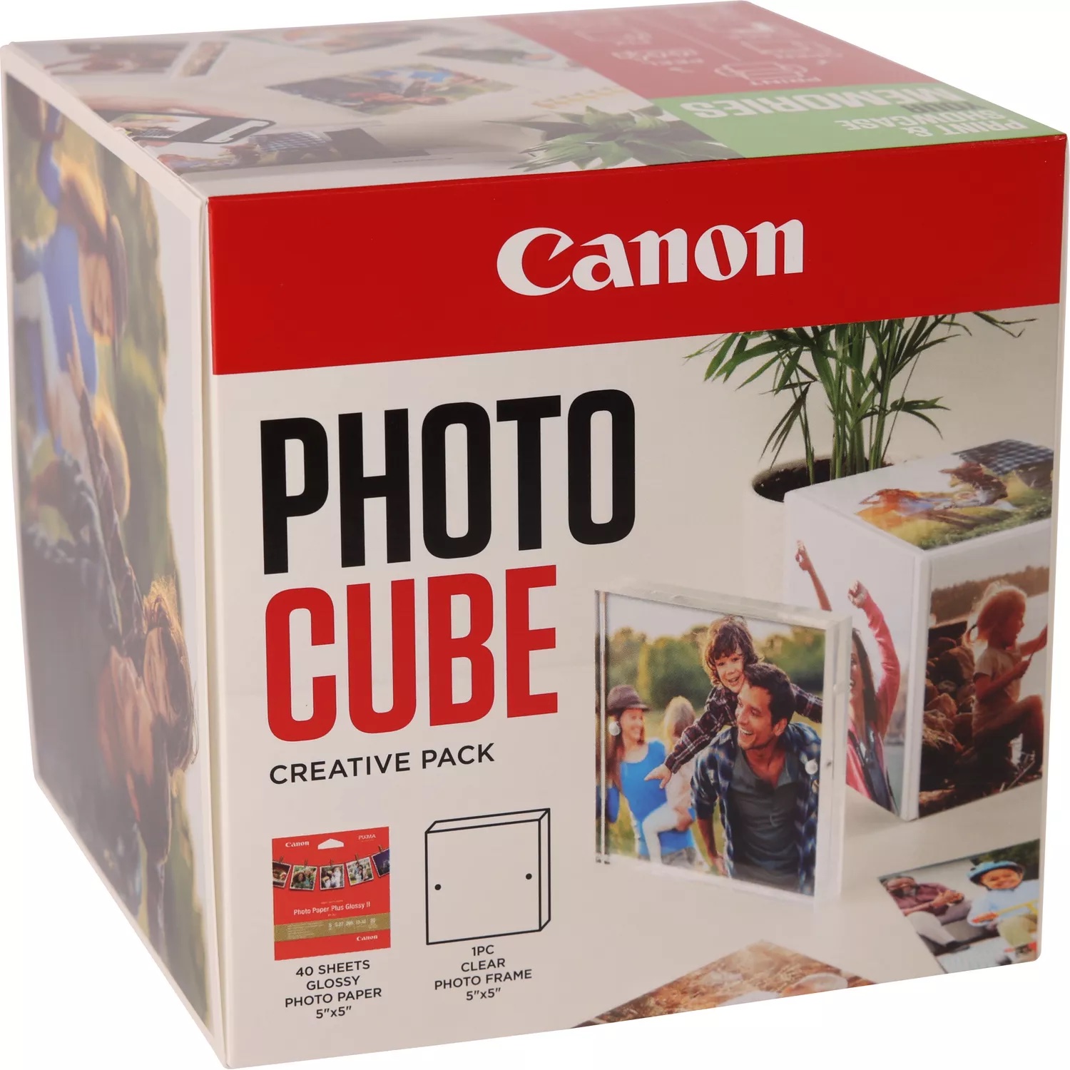 Canon Paper PP-201 5X5 PHOTO CUBE CP WH/Green Includes
