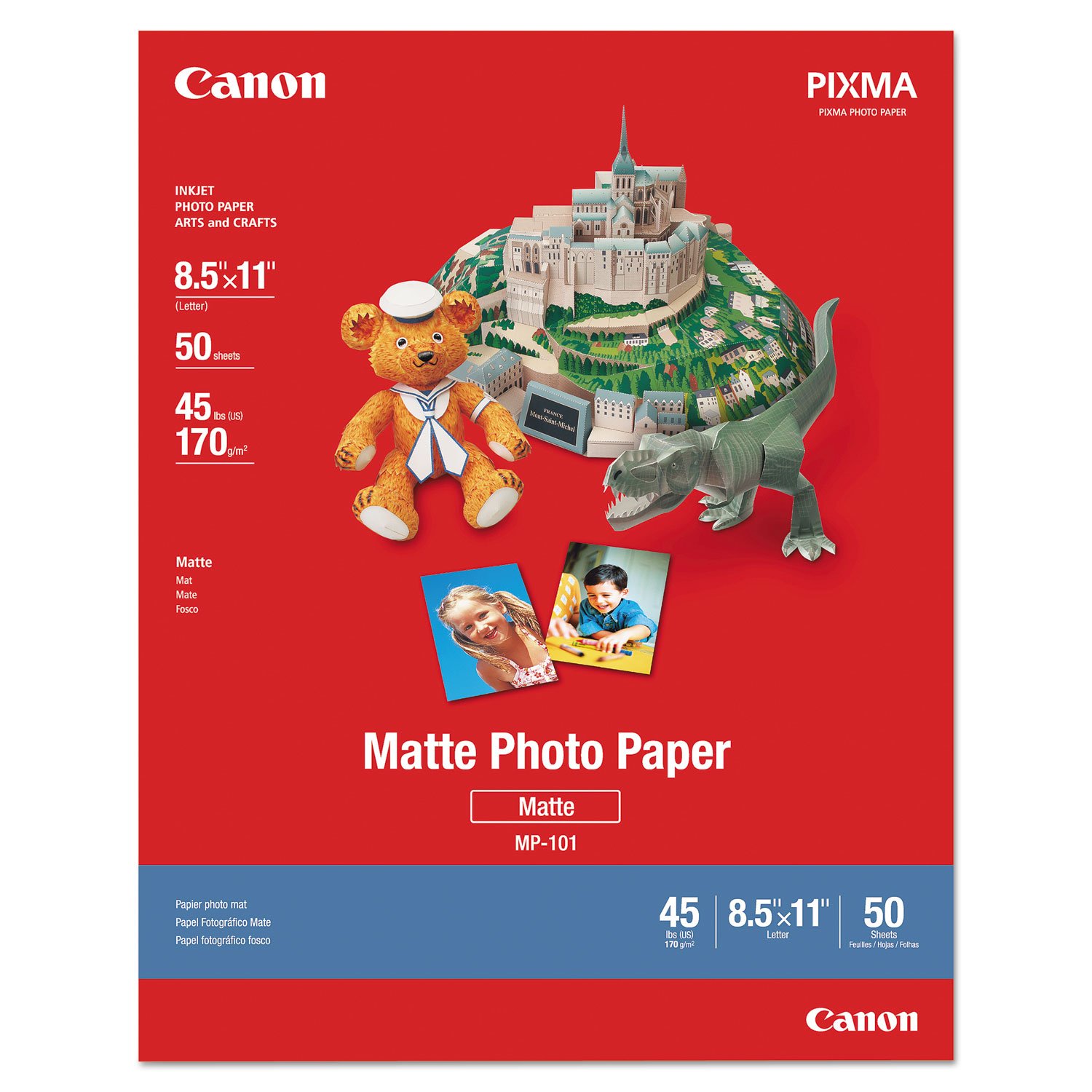 Canon MP-101 A3 – 40 Sheets Matte Photo Paper A3 – 40 Sheets. 170gsm 0.22mm thick