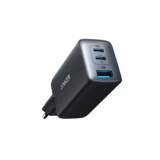 Anker 735 USB and 2 Type C 65W Pd Wall Charger Black Warranty 18 Month Charging Cable Not