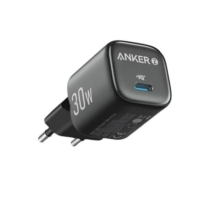 Anker Zolo 1 Port 30W Pd Wall Charger Black Compact Gan II Fast Charging Warranty 18 Month
