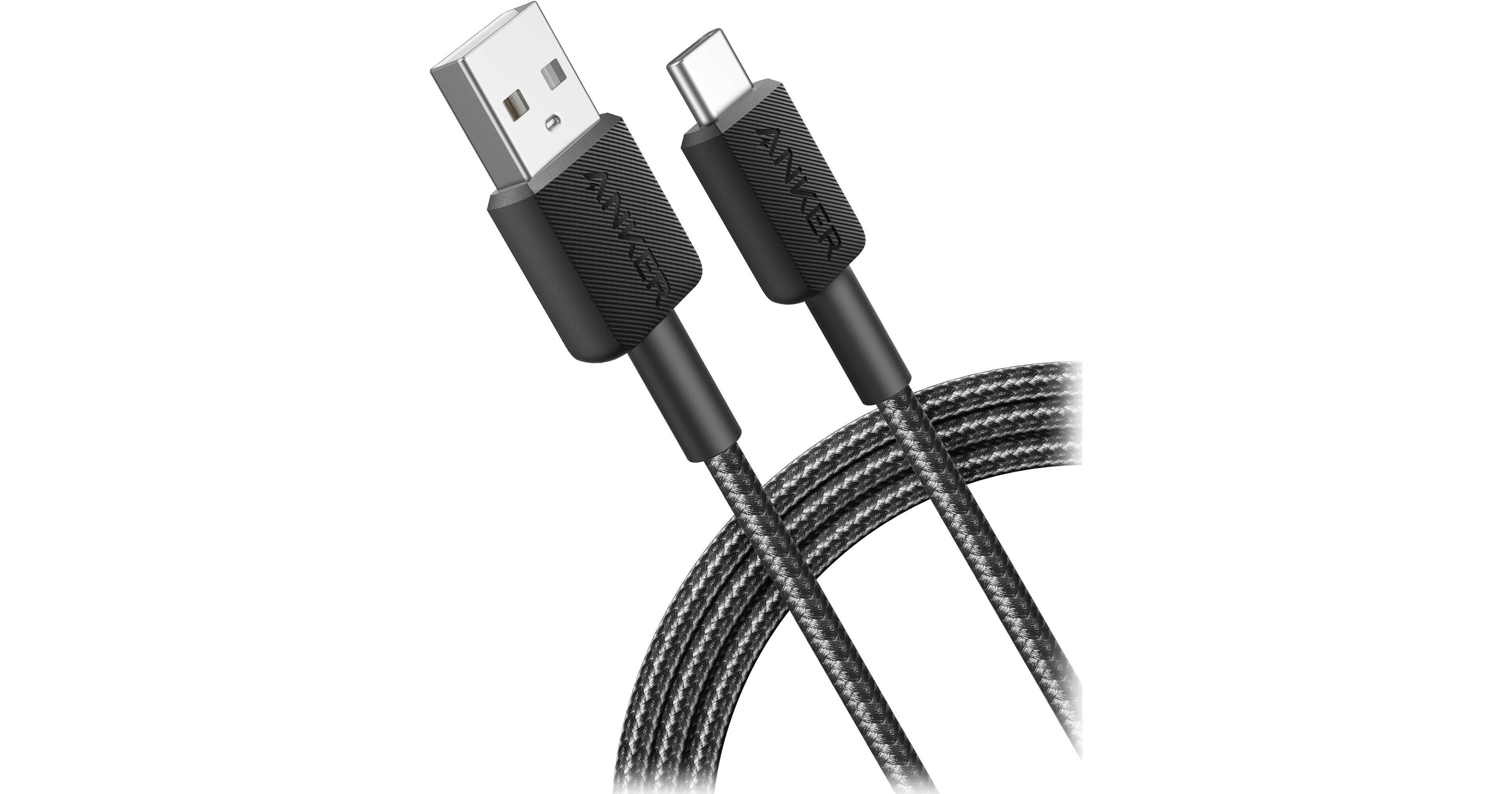 Anker 322 USB Type Braided Cable 0.9M Black Warranty 2 Year