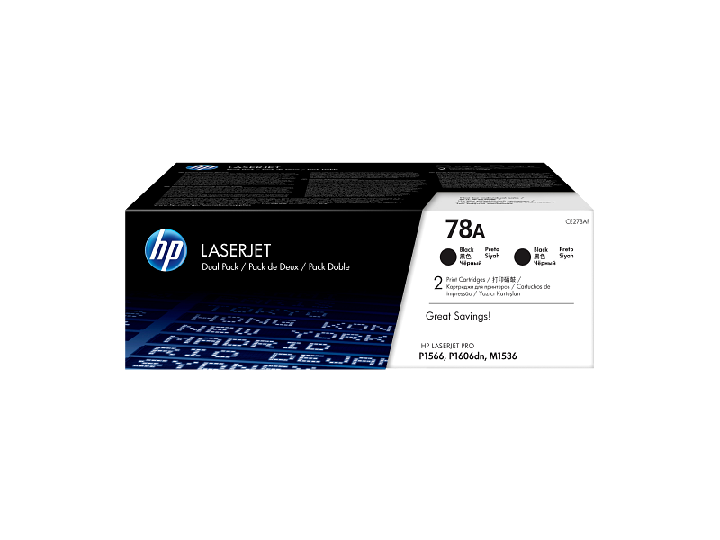 HP 78A 2-PACK Black Original LaserJet Toner