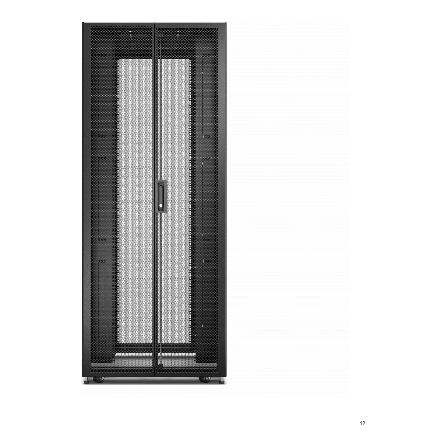 APC Easy Rack 800MM 42U 1200MM with Roof Side Panel Castors Feet and 4 Brackets No Bottom