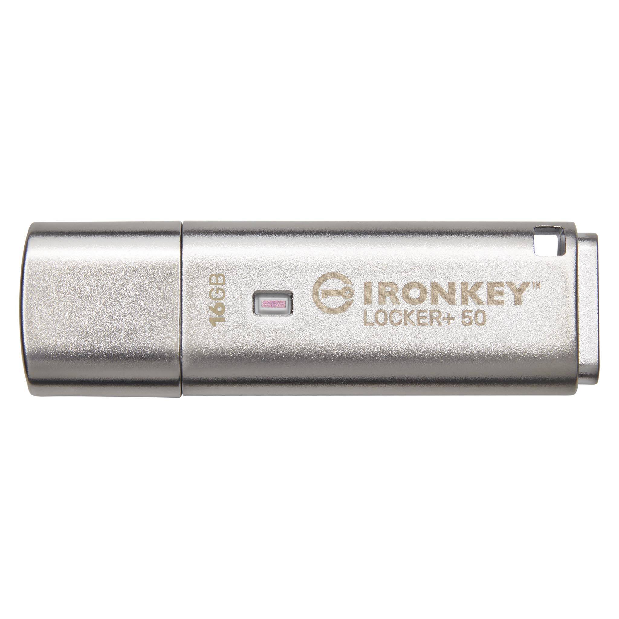 Kingston 16GB IronKey Locker Plus 50 AES Encrypted USBtoCloud