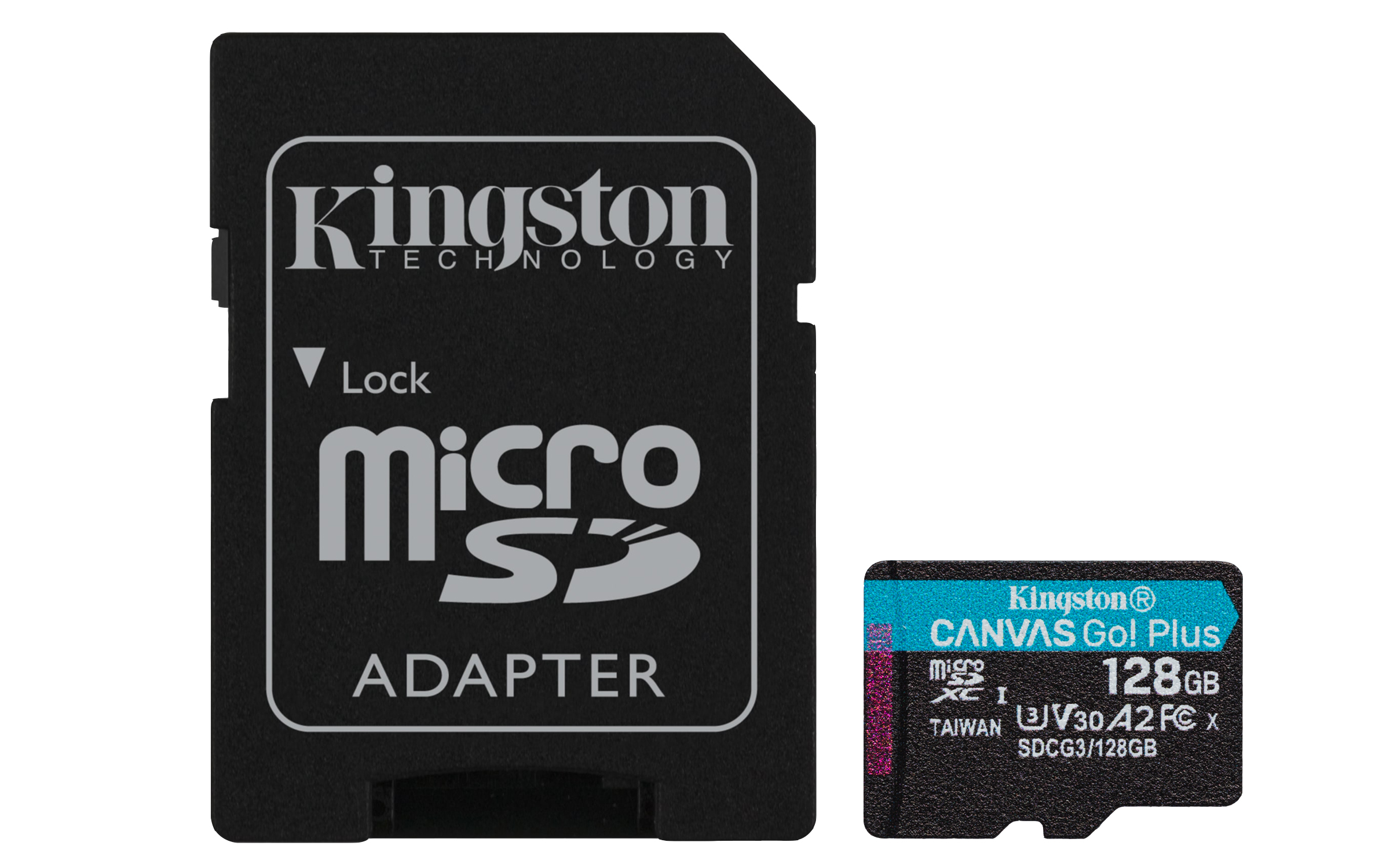 Kingston 128GB microSDXC Canvas Go Plus 170R A2 U3 V30 Card + ADP