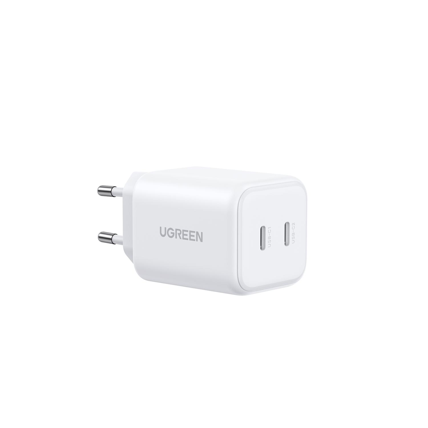 U Green 2 Port Gan 45W Pd Wall Charger-White