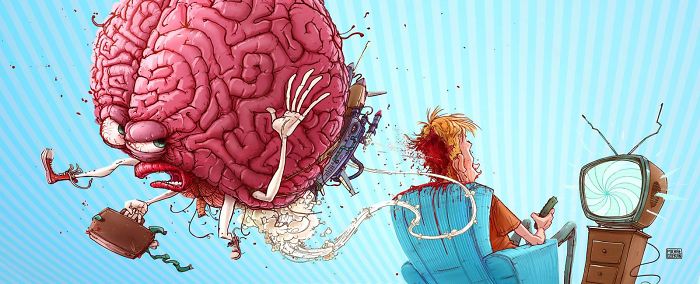 يستخدم هذا الفنان فنه لتصوير الجانب المظلم من المجتمع الذي نعيش فيه