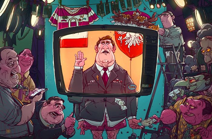 يستخدم هذا الفنان فنه لتصوير الجانب المظلم من المجتمع الذي نعيش فيه