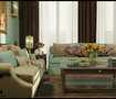 Modern "Autumn Dew" Livingroom