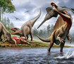 Spinosaurus VS Onchopristis &amp;  Carcharodontosaurus VS Ouranosaurus
