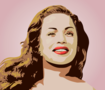 Hend Rostom fan art, vector portrait 