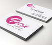 pink business card