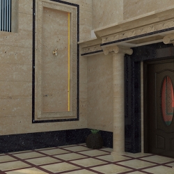 The entrance to the home