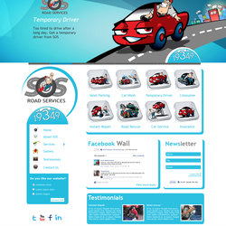 تصميم موقع شركة خدمات سيارات