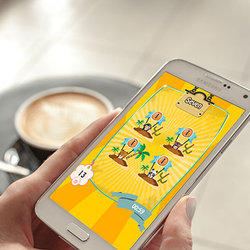mobile app design for game and social app
