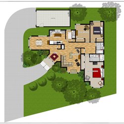 Coloured Layout Illustration